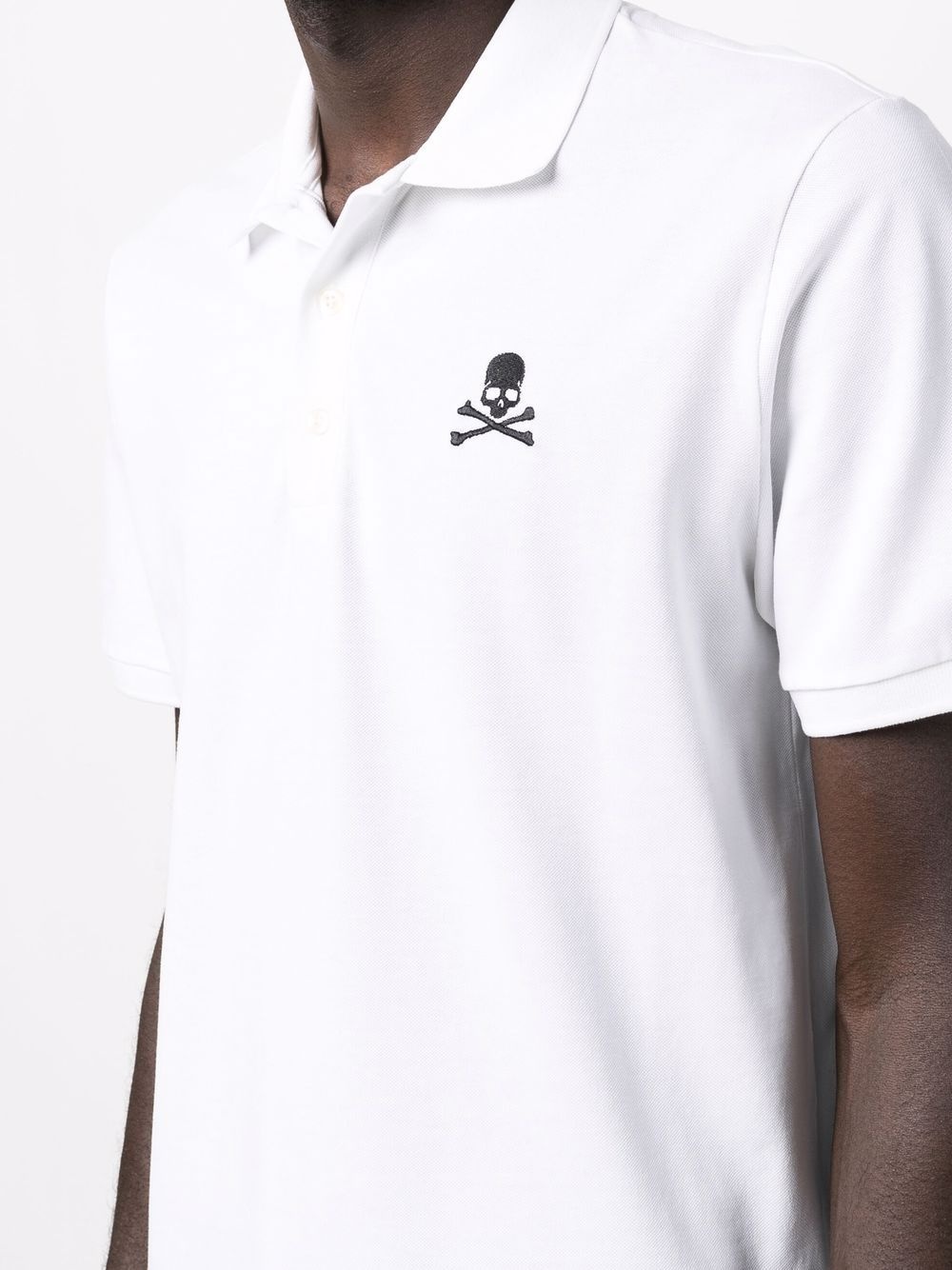 skull embroidery polo shirt - 5