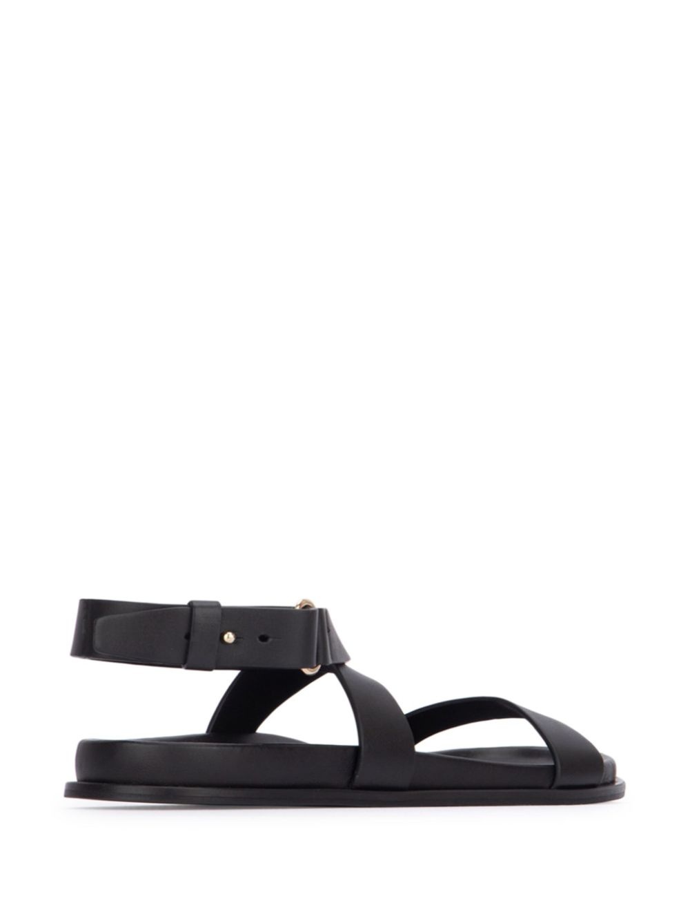crossover-strap leather sandals - 3