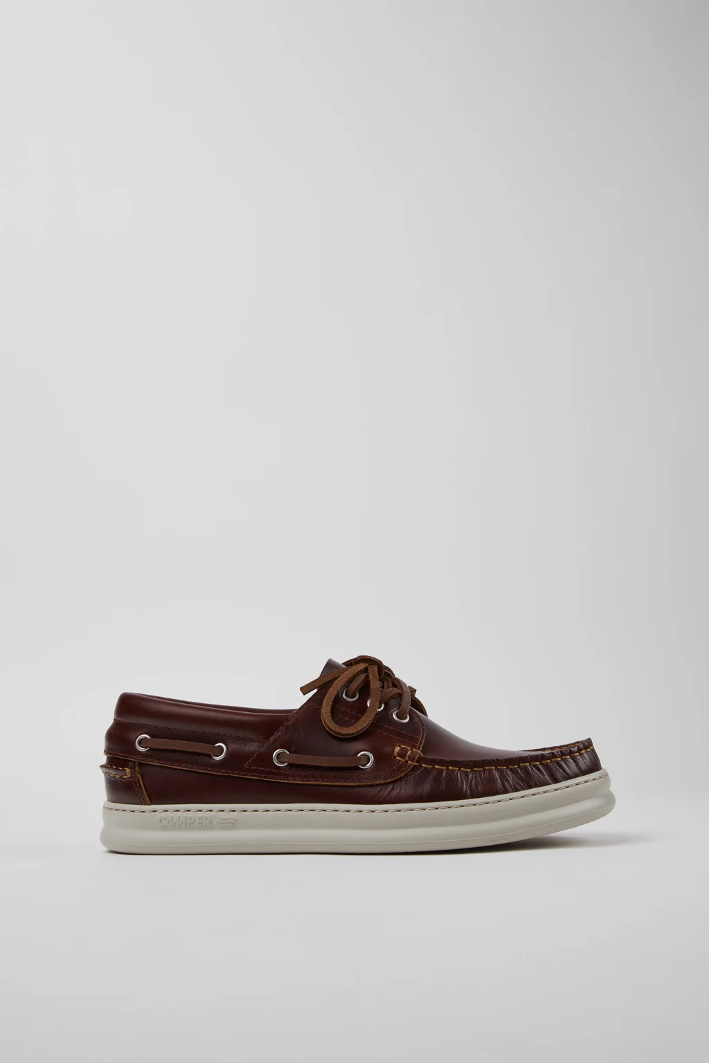 Runner Brown Leather Moccasins/Nautical Shoes for Men. - 1