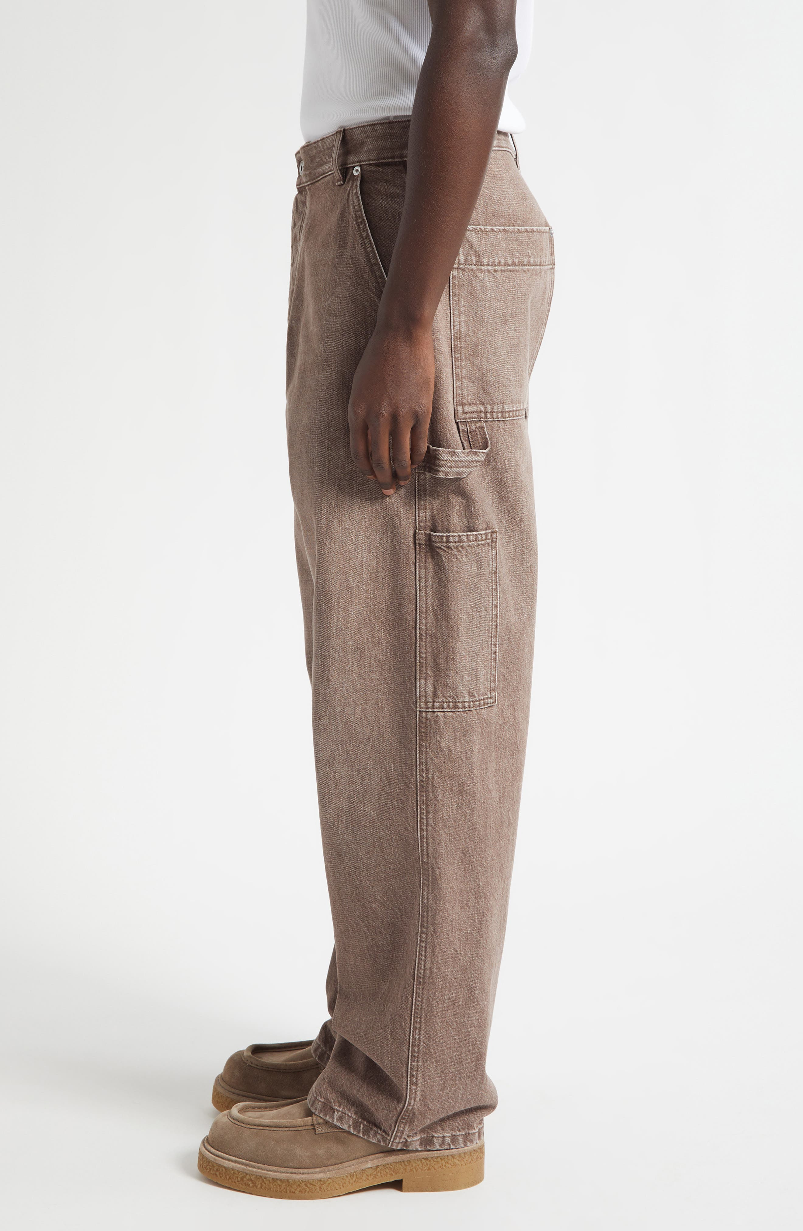 Bottega Veneta Denim Carpenter Jeans in 2082 Brown at Nordstrom - 4