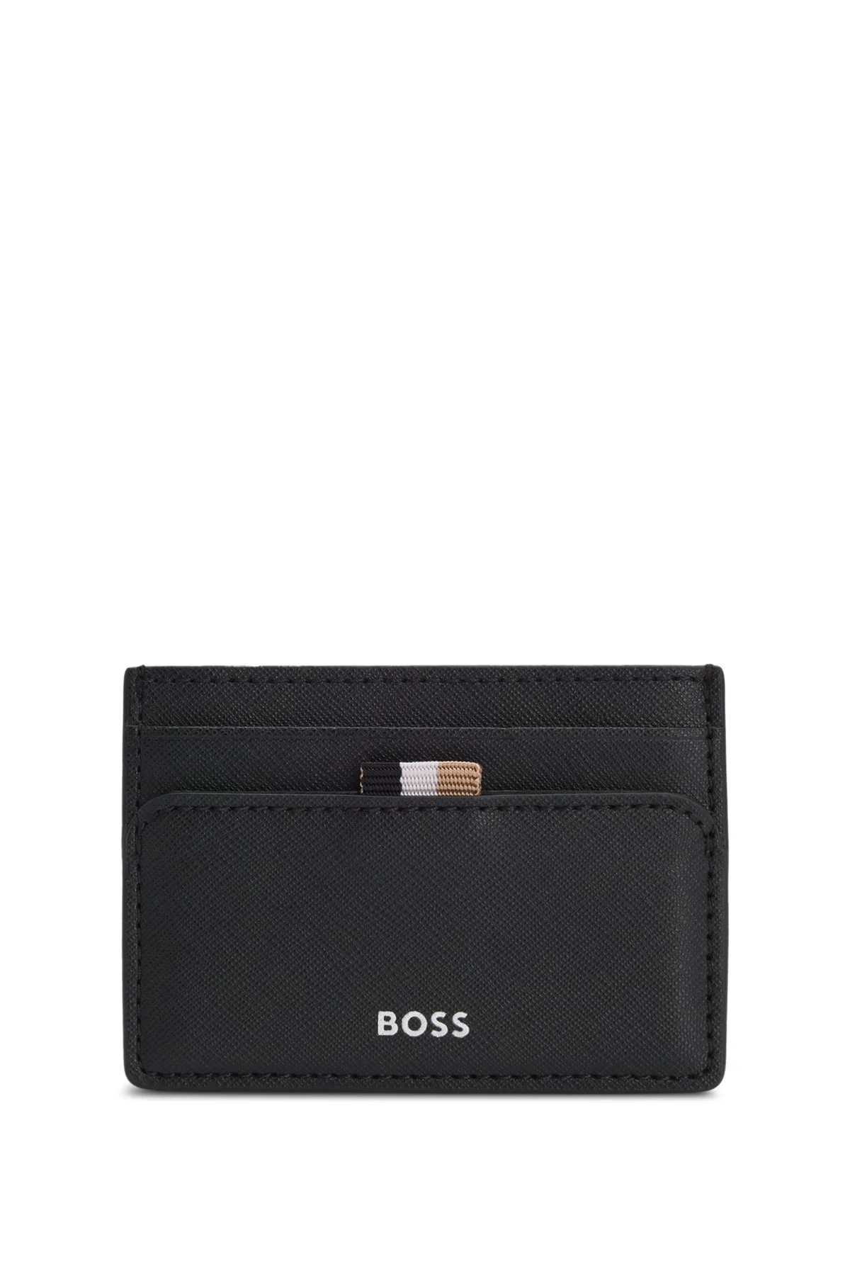 STRUCTURED MONEY-CLIP CARD HOLDER WITH LOGO DETAIL - 1