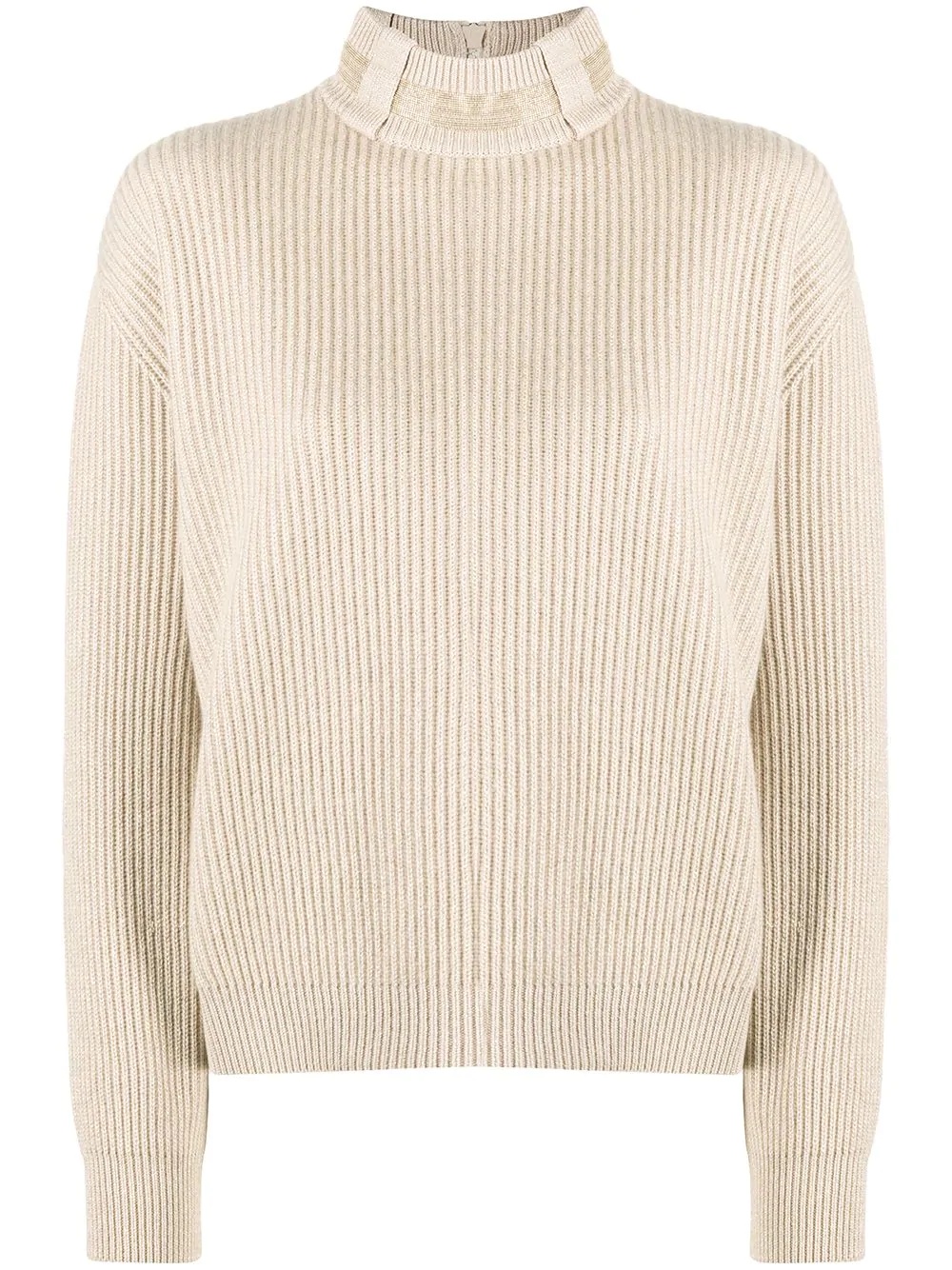 high neck knitted jumper - 1