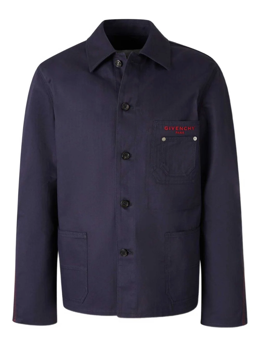 Couture Seam button-up overshirt - 1