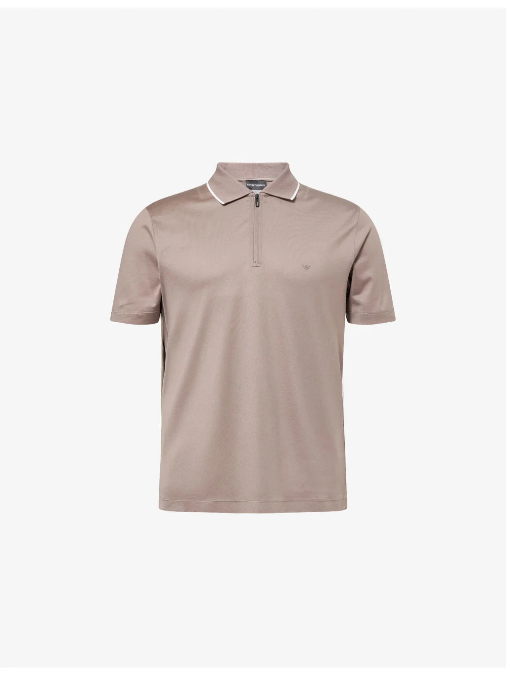 Contrast-Stripe Collared Cotton-Jersey Polo Top - 1