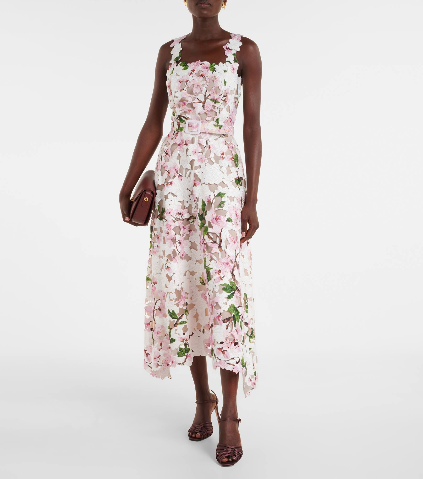 Floral lace cocktail dress - 2