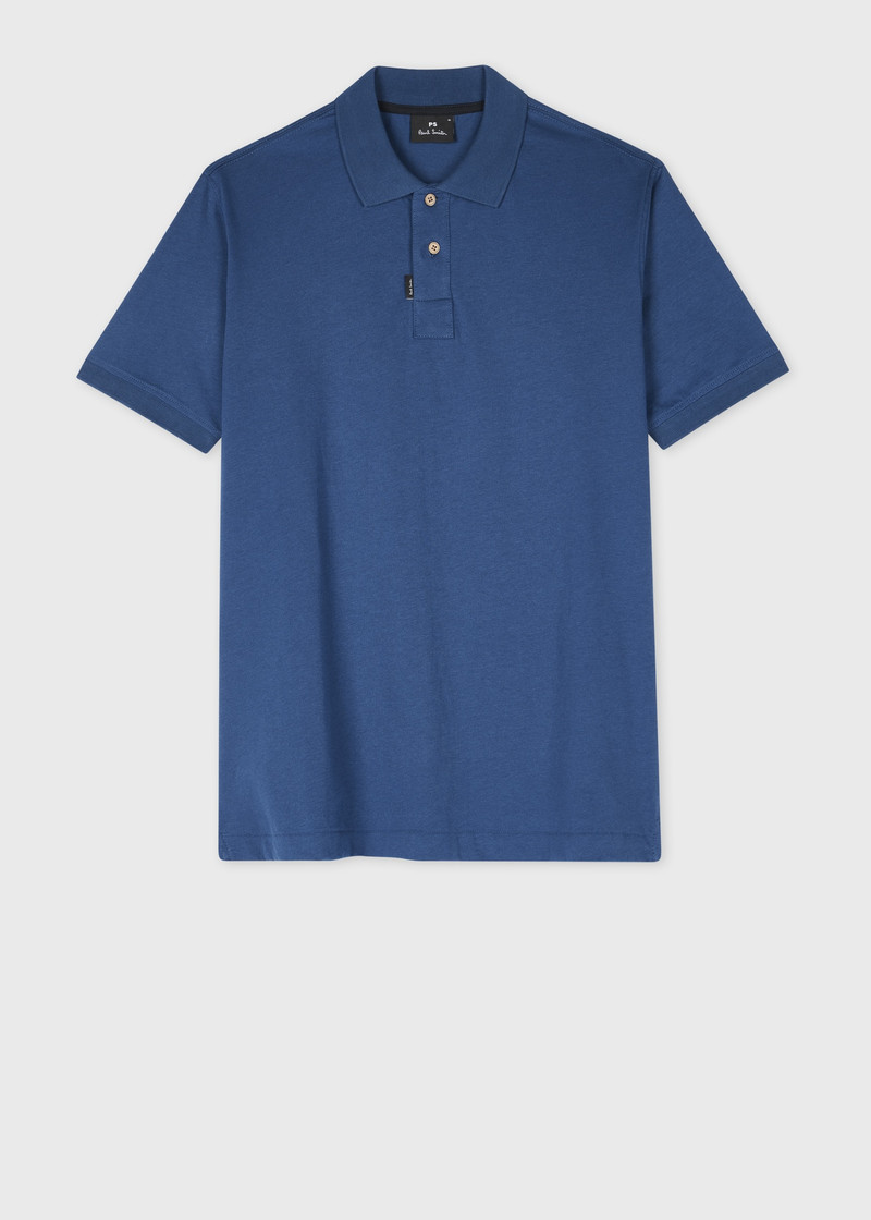 Blue Organic Cotton Polo Shirt 1