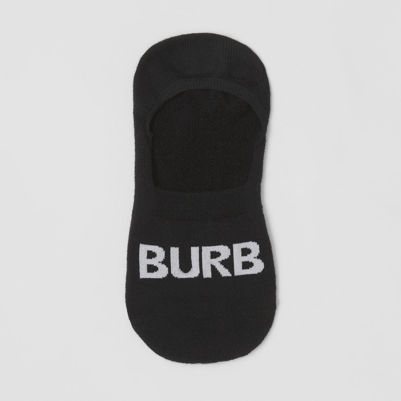 Logo Intarsia Cotton Blend Sneaker Socks 1