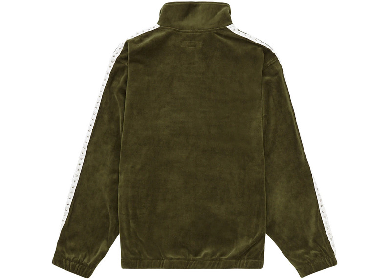 Supreme Supreme Studded Velour Track Jacket Olive outlook