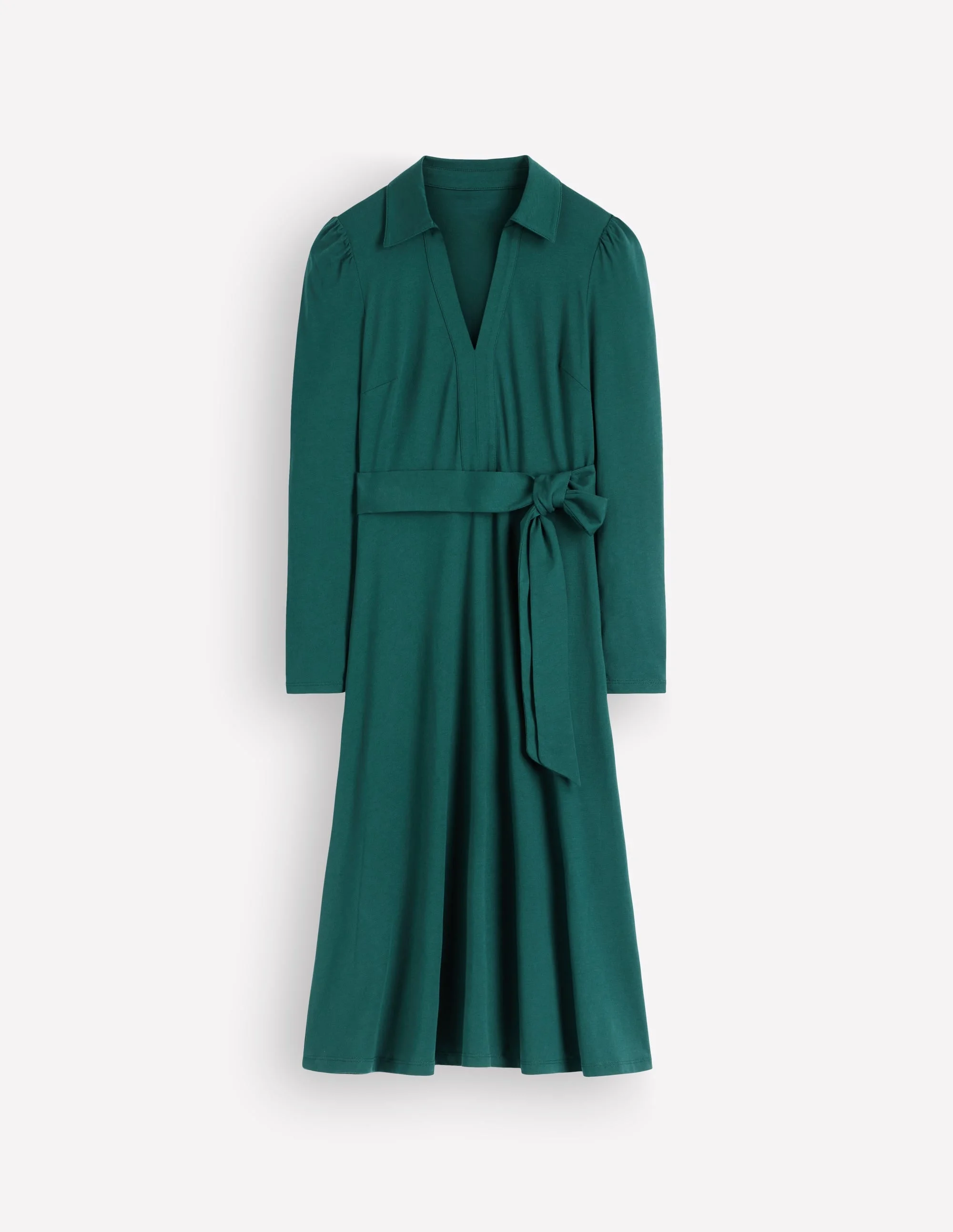 Imogen Collared Jersey Dress-Sea Moss - 1