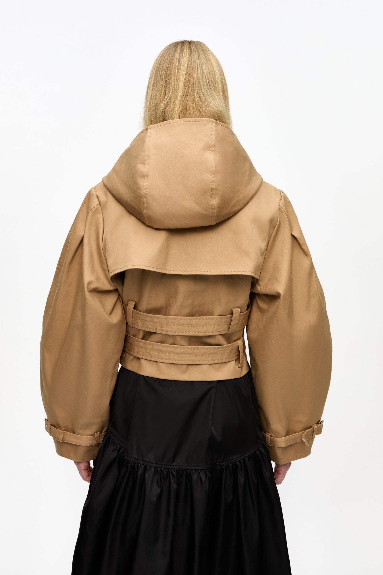 CAMEL BONDED COTTON SHORT JACKET - 4