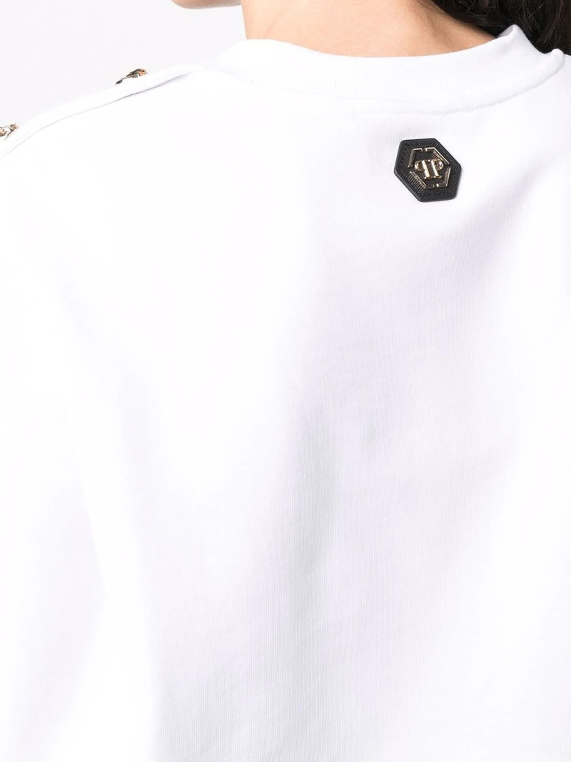 logo-print crew neck sweatshirt 5