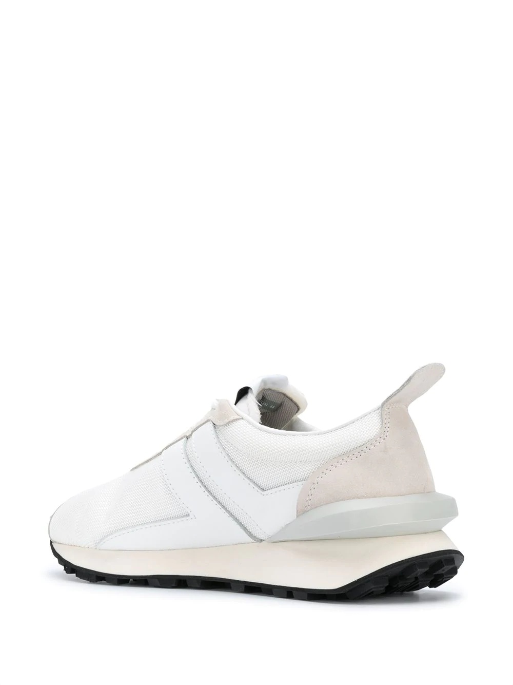 panelled low-top sneakers - 3