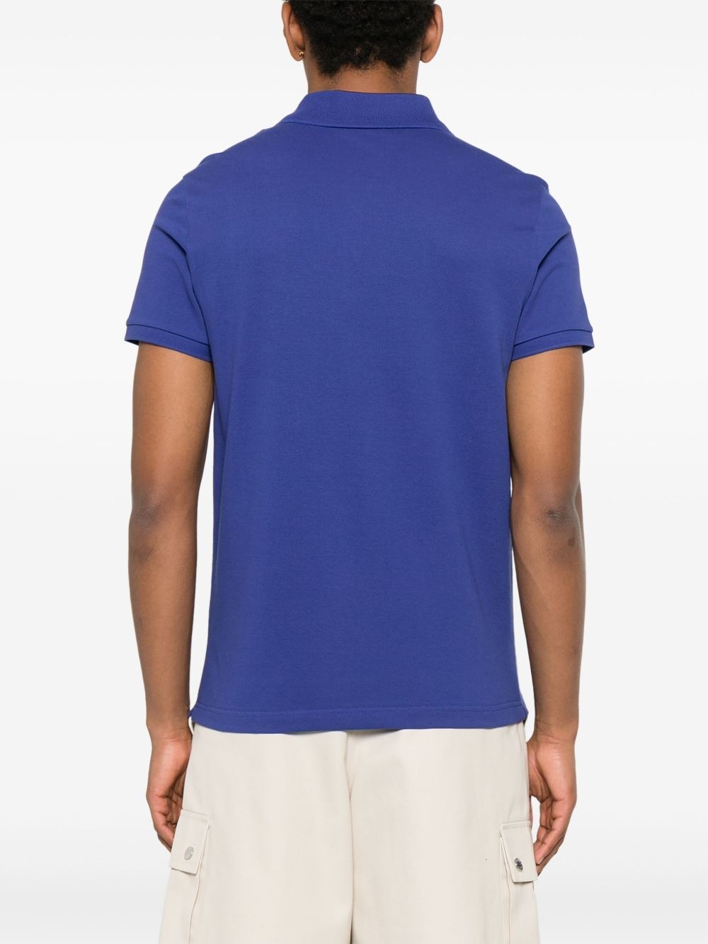 logo-patch cotton polo shirt - 3