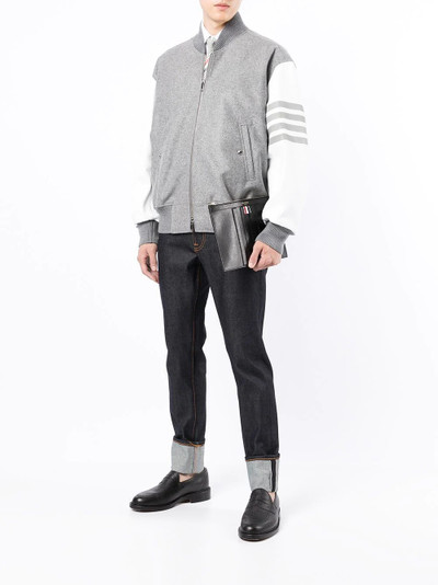 Thom Browne 4-Bar stripe bomber jacket outlook