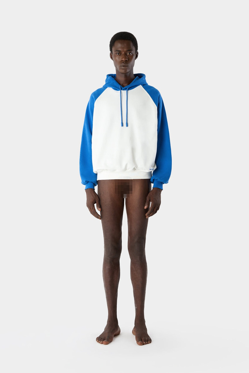 BICOLOR HOODIE / dust & blue 5