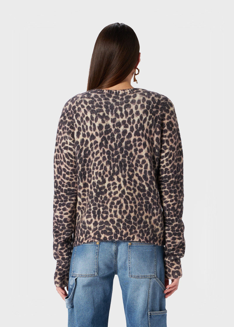 ALPACA BLEND CARDIGAN WITH LEO PRINT 4