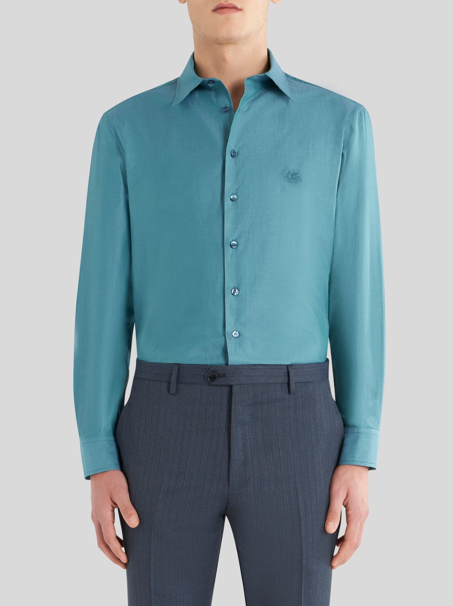 COTTON SHIRT WITH MINI LOGO - 2
