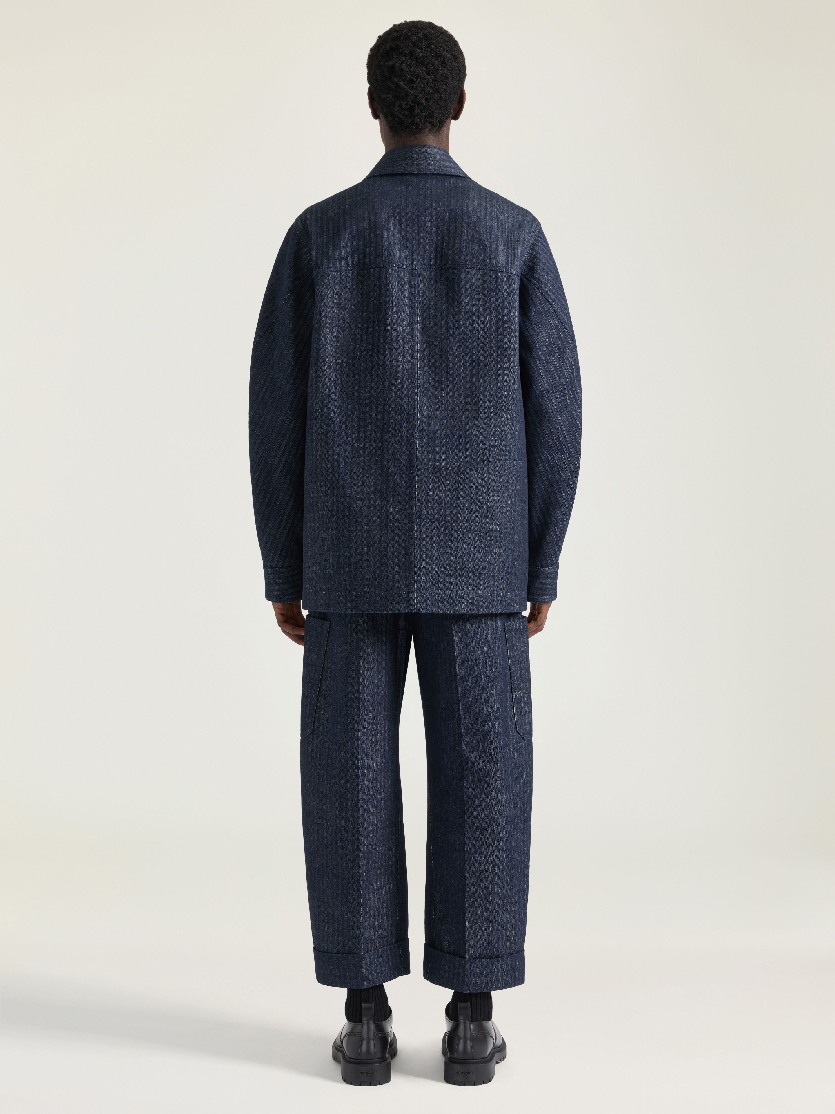 OVERSHIRT IN DENIM HERRINGBONE - 3