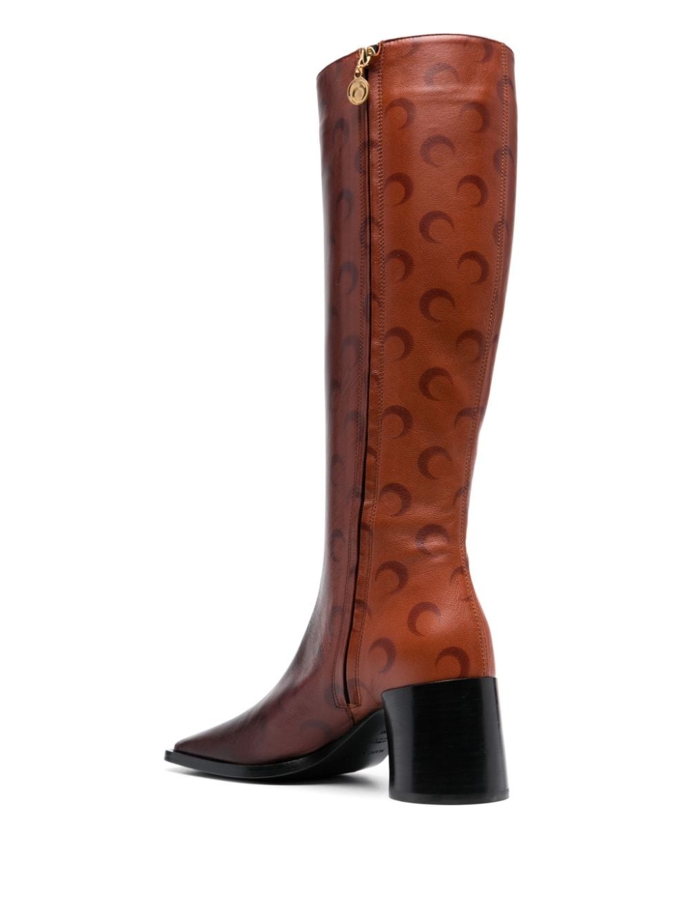 70mm airbushed-leather knee boots - 3