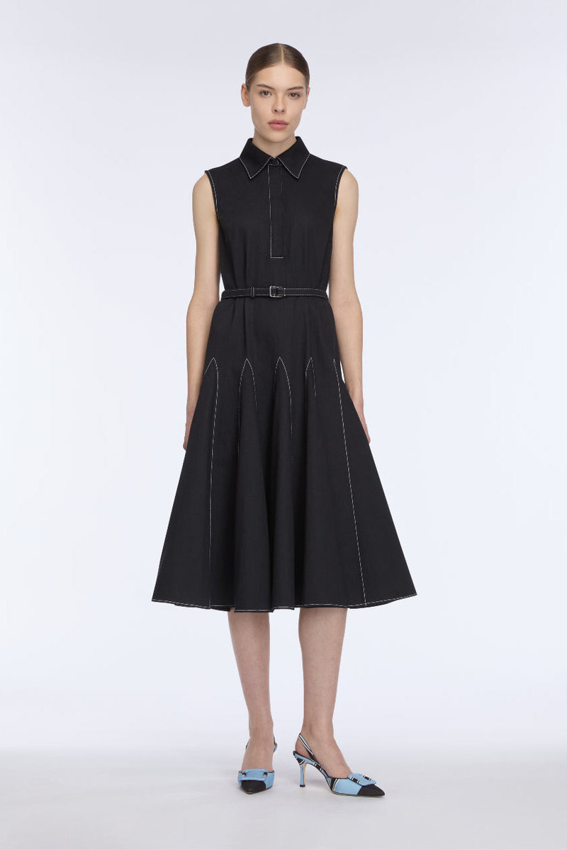 EMILIA WICKSTEAD Monique Dress in Black Denim outlook