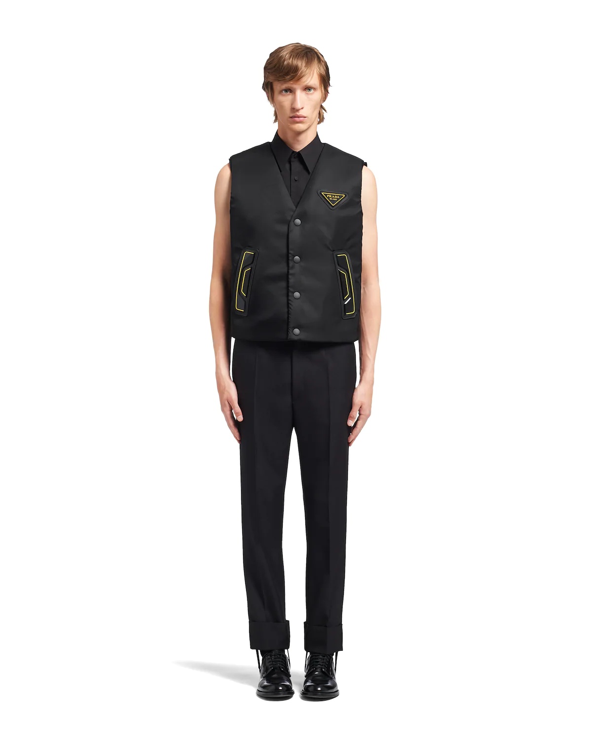 Re-Nylon padded gabardine vest - 2