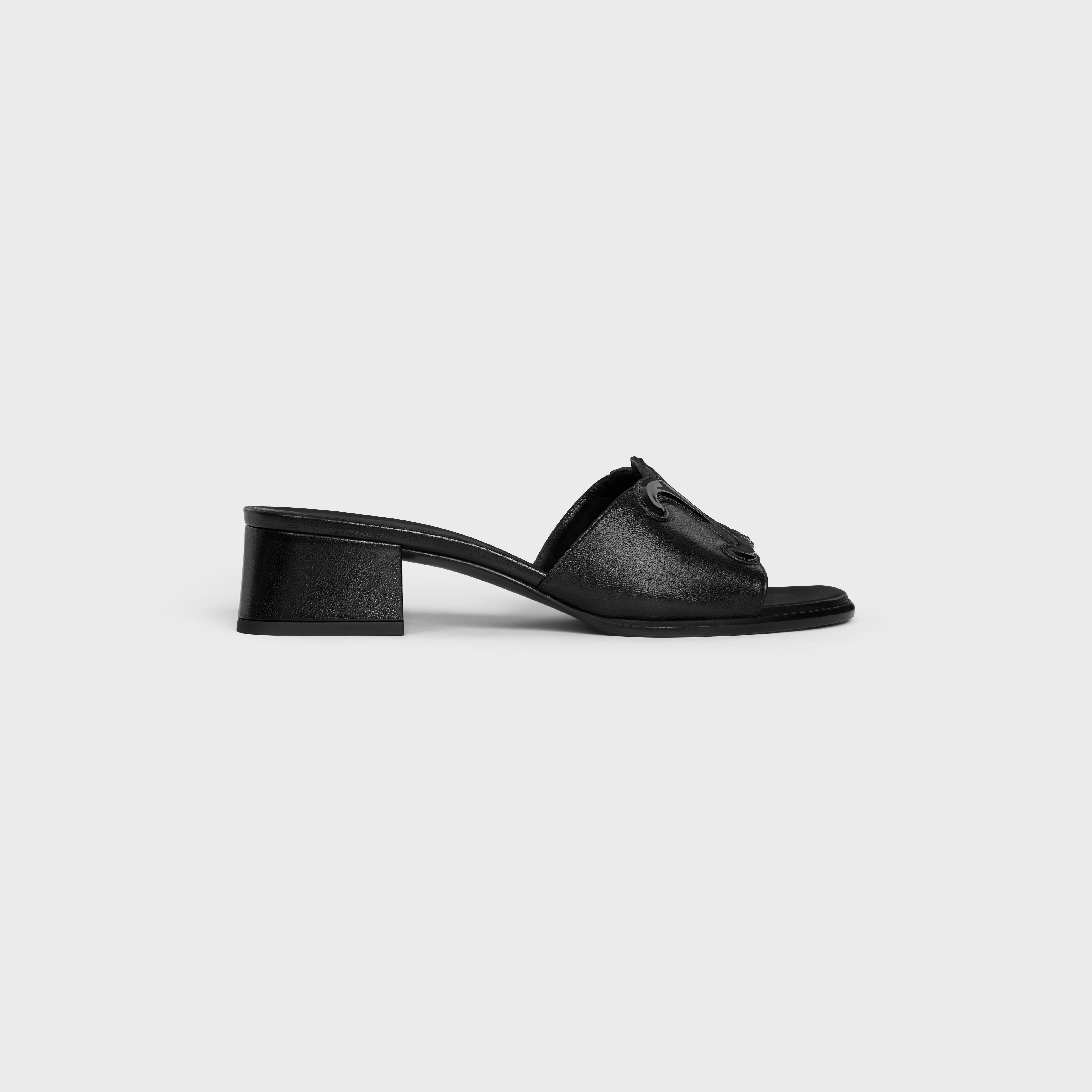 【CELINE】クレマンスミュール CELINE CLEMENCE MULE IN LAMBSKIN AND PATENT CALFSKIN - BLUSH
