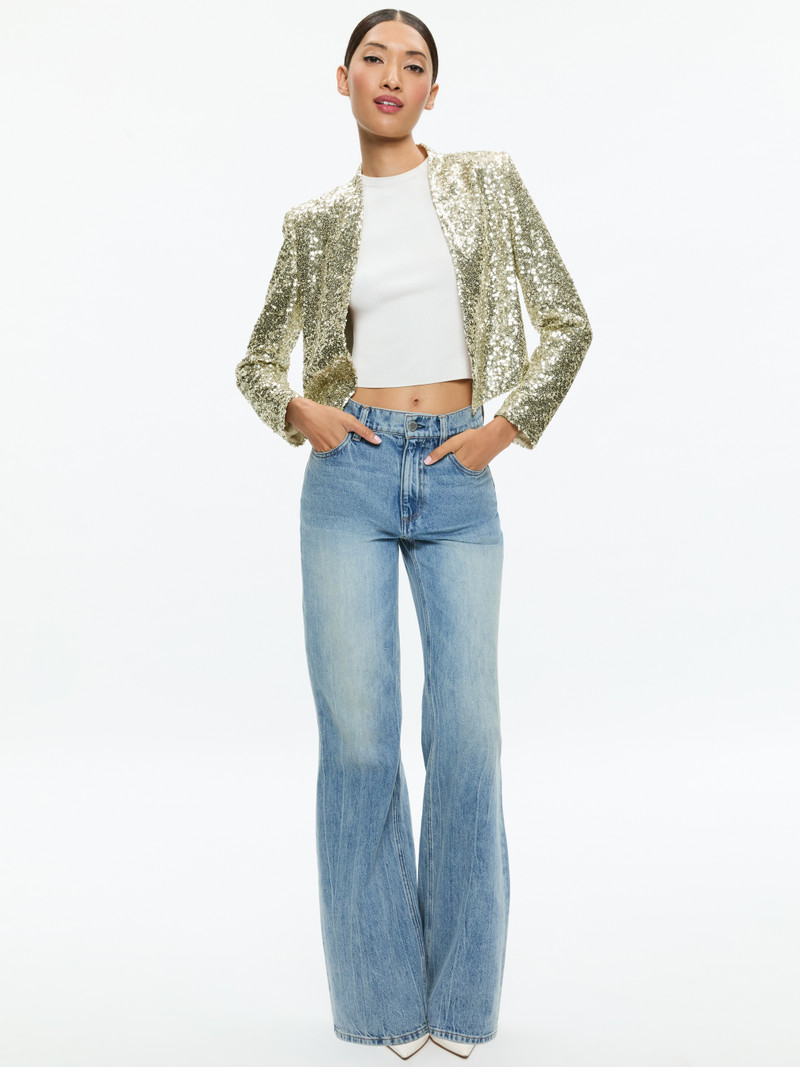 NEW HARVEY SEQUIN OPEN FRONT JACKET 3