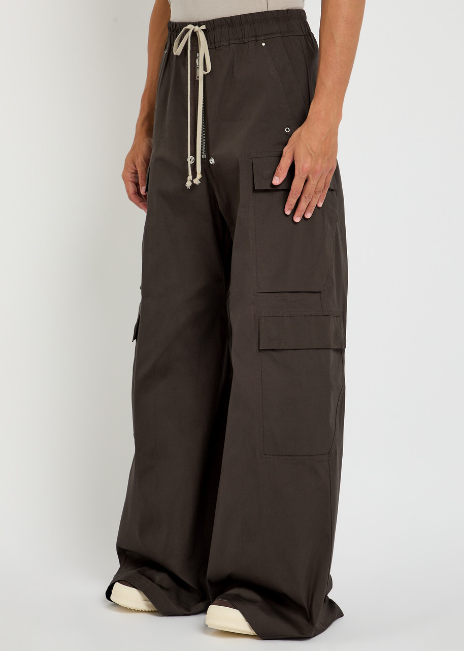 Rick Owens Cargobela Wide-leg Stretch-cotton Cargo Trousers - 2