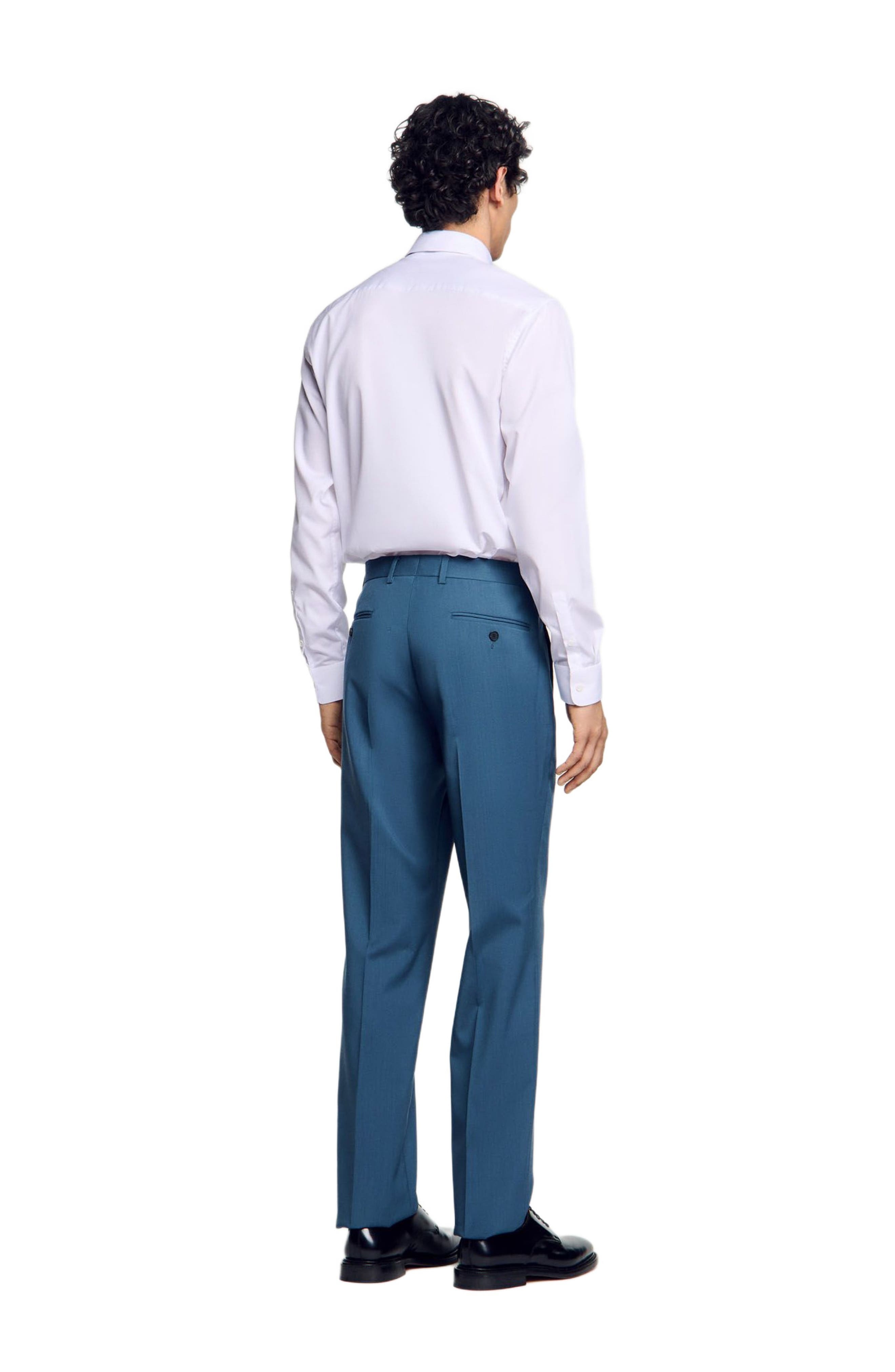 SANDRO Wool suit trousers in Thunderstorm Blue at Nordstrom - 2