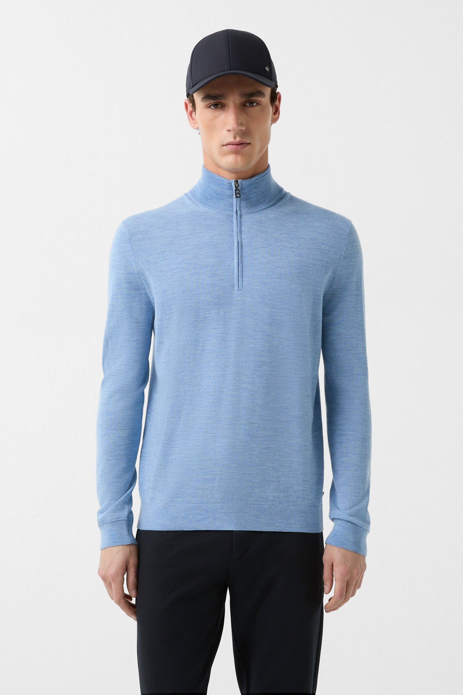 Virgin wool troyer Ouri in Light blue - 2