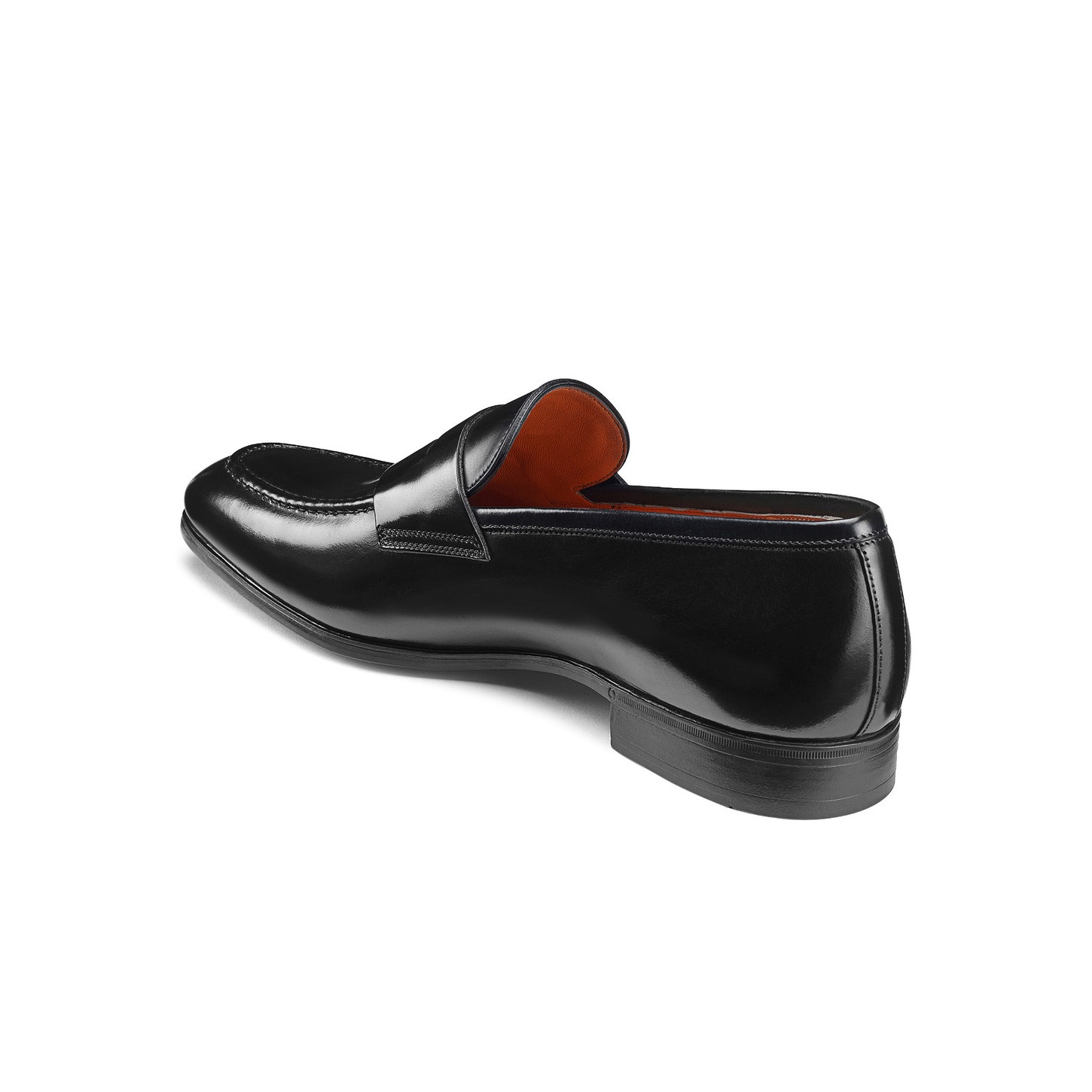 Men's black leather penny loafer - 3