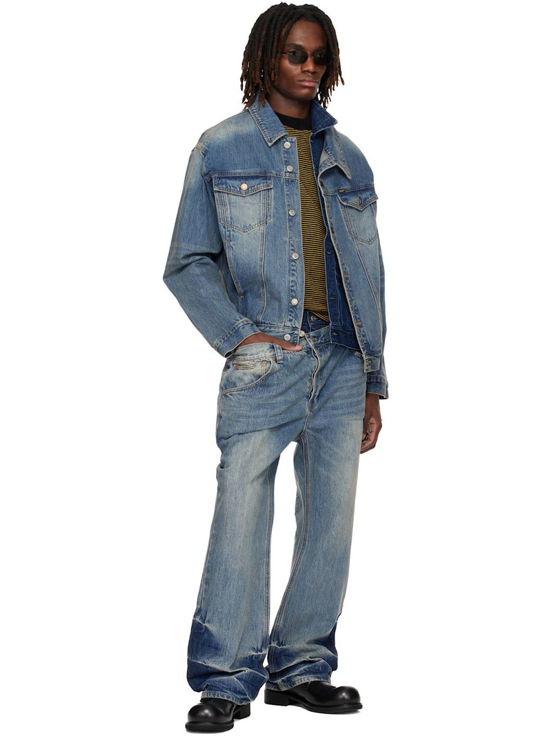 Andersson Bell Blue Asymmetric Layered Denim Jacket outlook