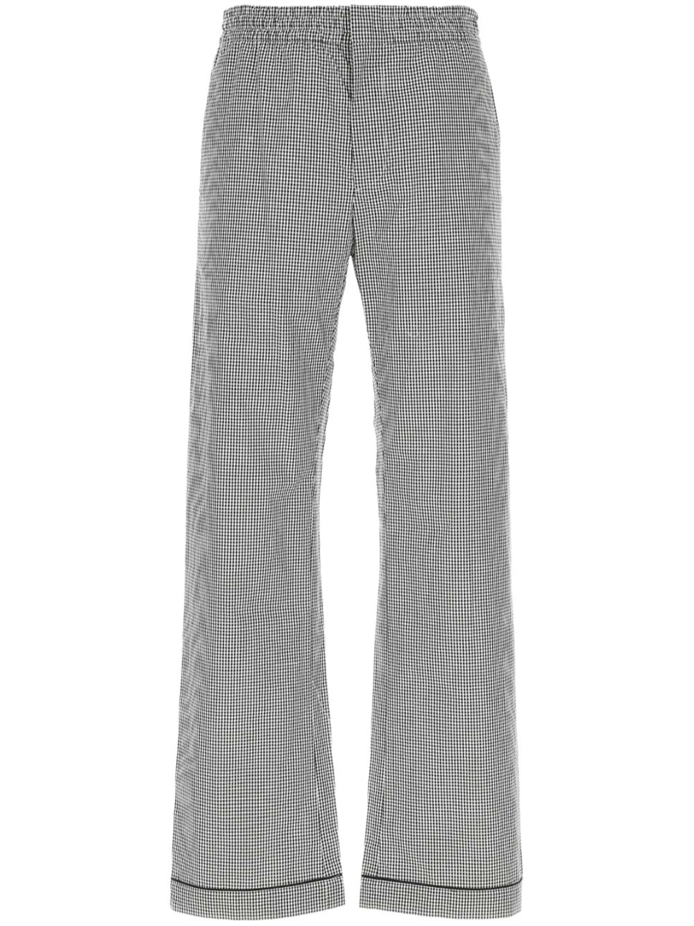 gingham-check trousers - 1
