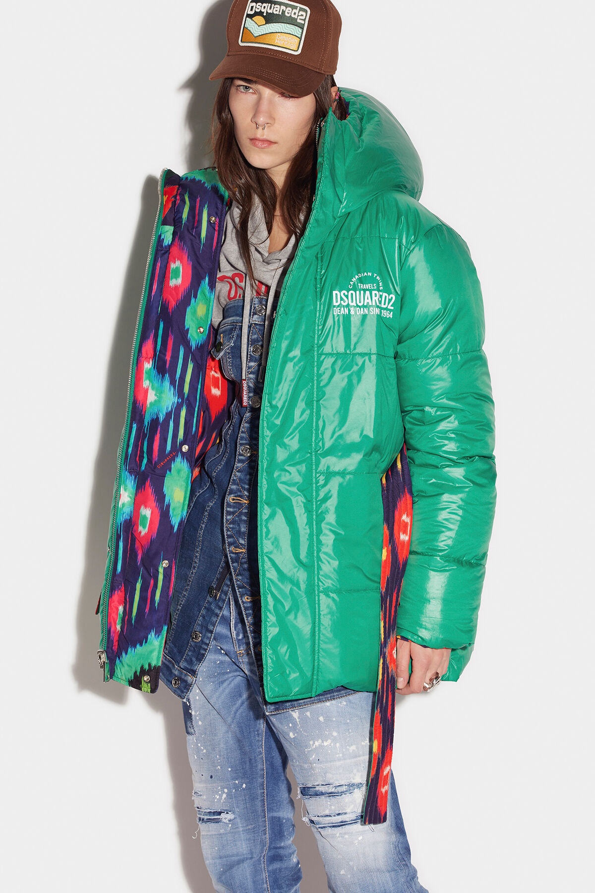 D-FACE HOODED PUFFER - 3