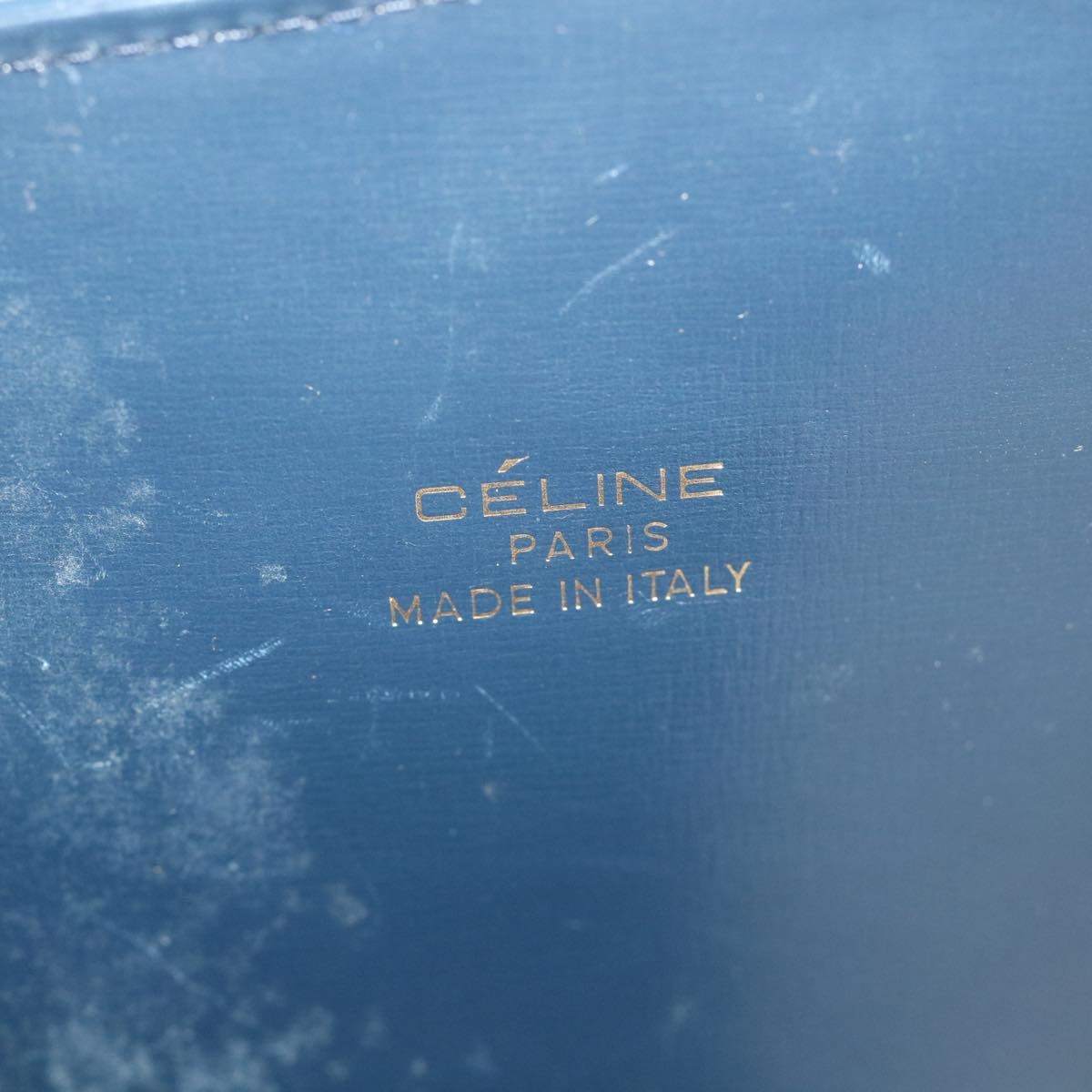 CELINE C Macadam Canvas Horse Carriage Shoulder Bag Navy - 9