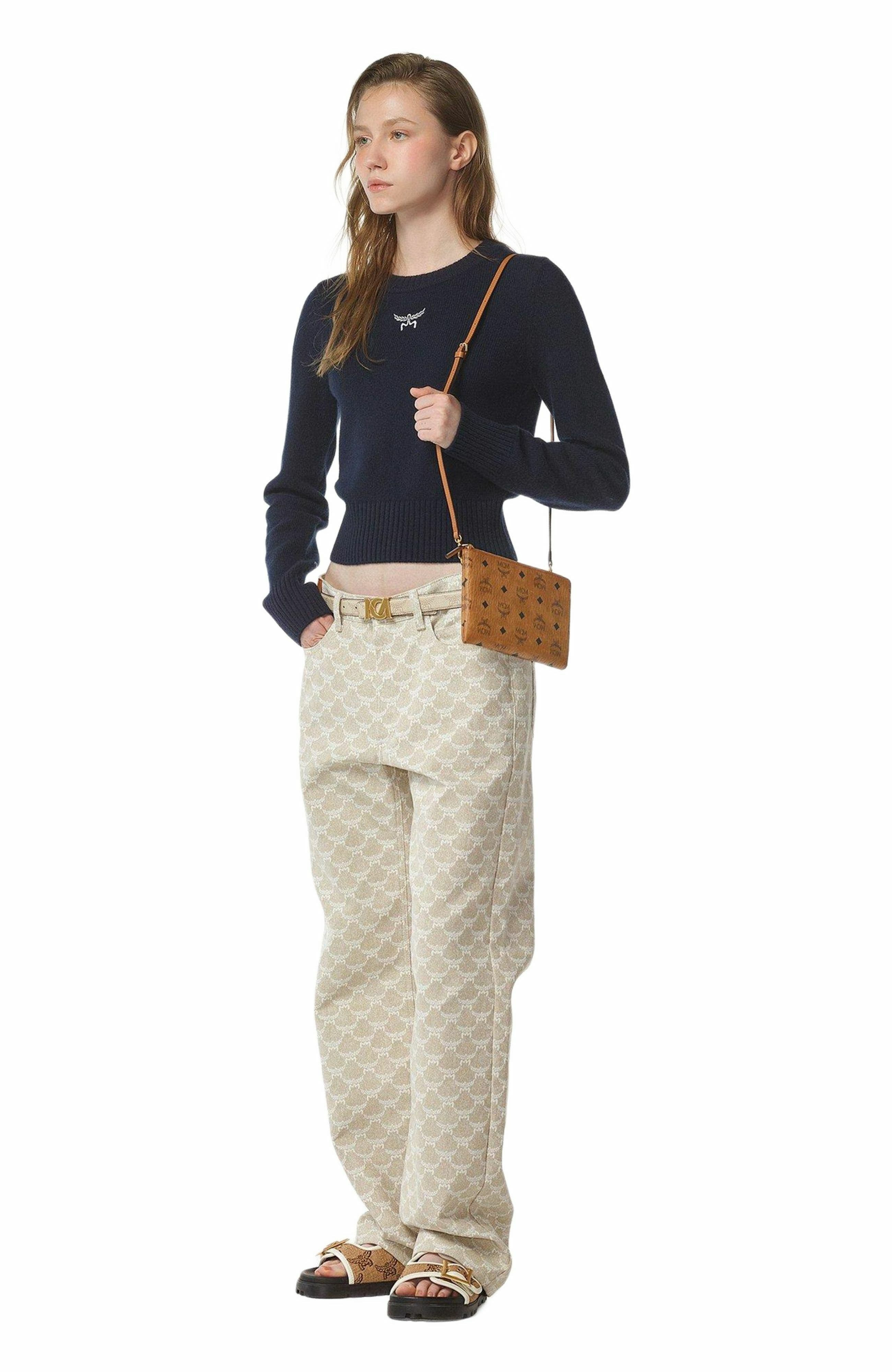 MCM Ottomar Travel Pouch in Visetos in Cognac at Nordstrom - 4