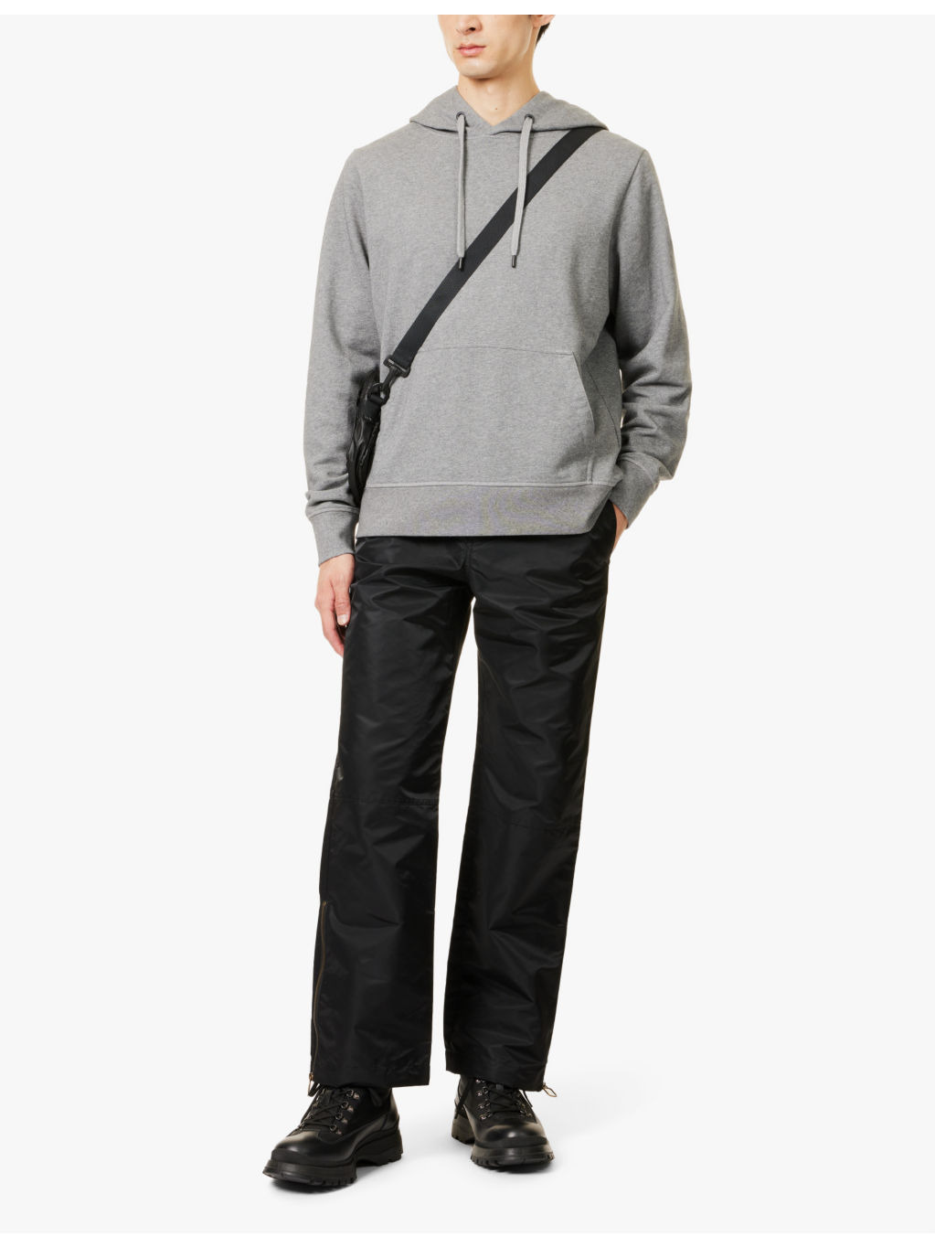 Huron brand-patch cotton-jersey hoody - 2
