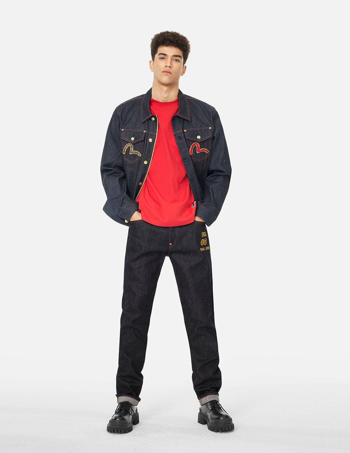 2025 Limited Edition Year of the Snake Carrot Fit Raw Jeans #2017 - 6