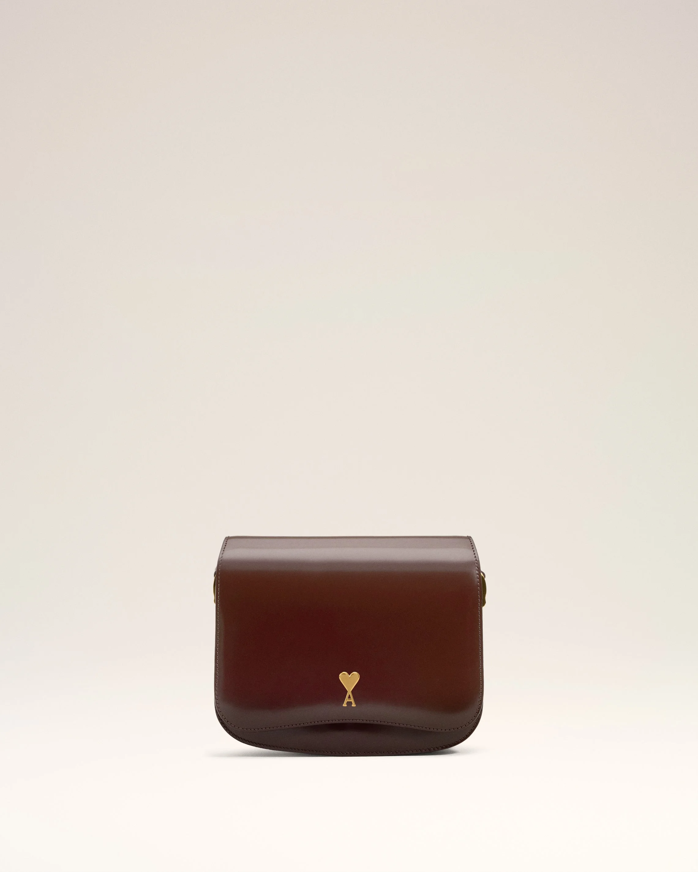 BURGUNDY GLAZED LEATHER PARIS PARIS BAG - 1