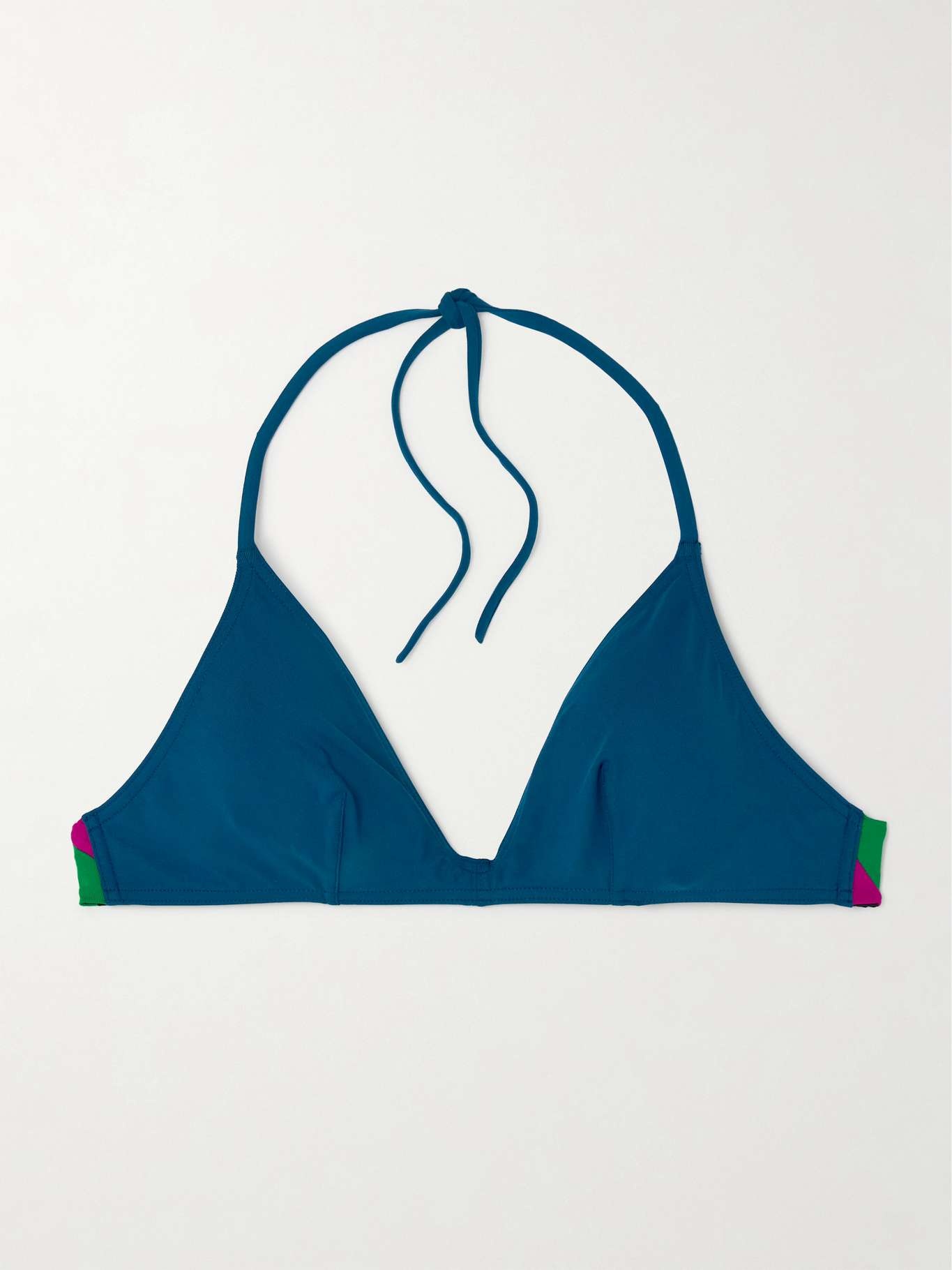 Cubisme patchwork triangle bikini top - 1