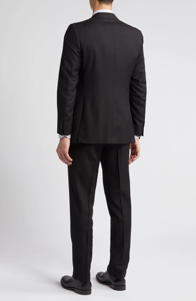 Canali Milano Trim Fit Solid Black Wool Suit outlook