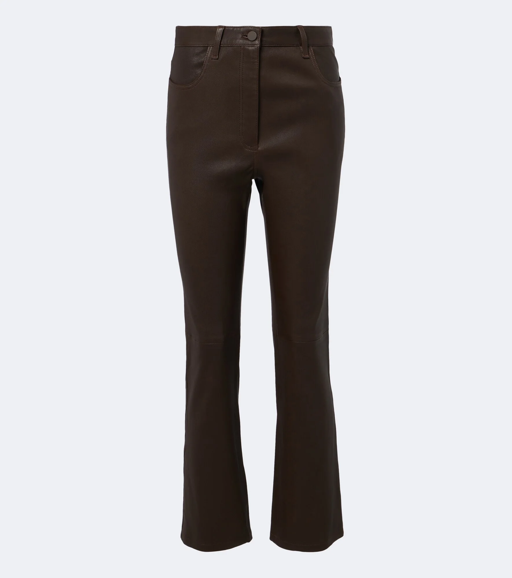Duke cropped leather flared pants - 1