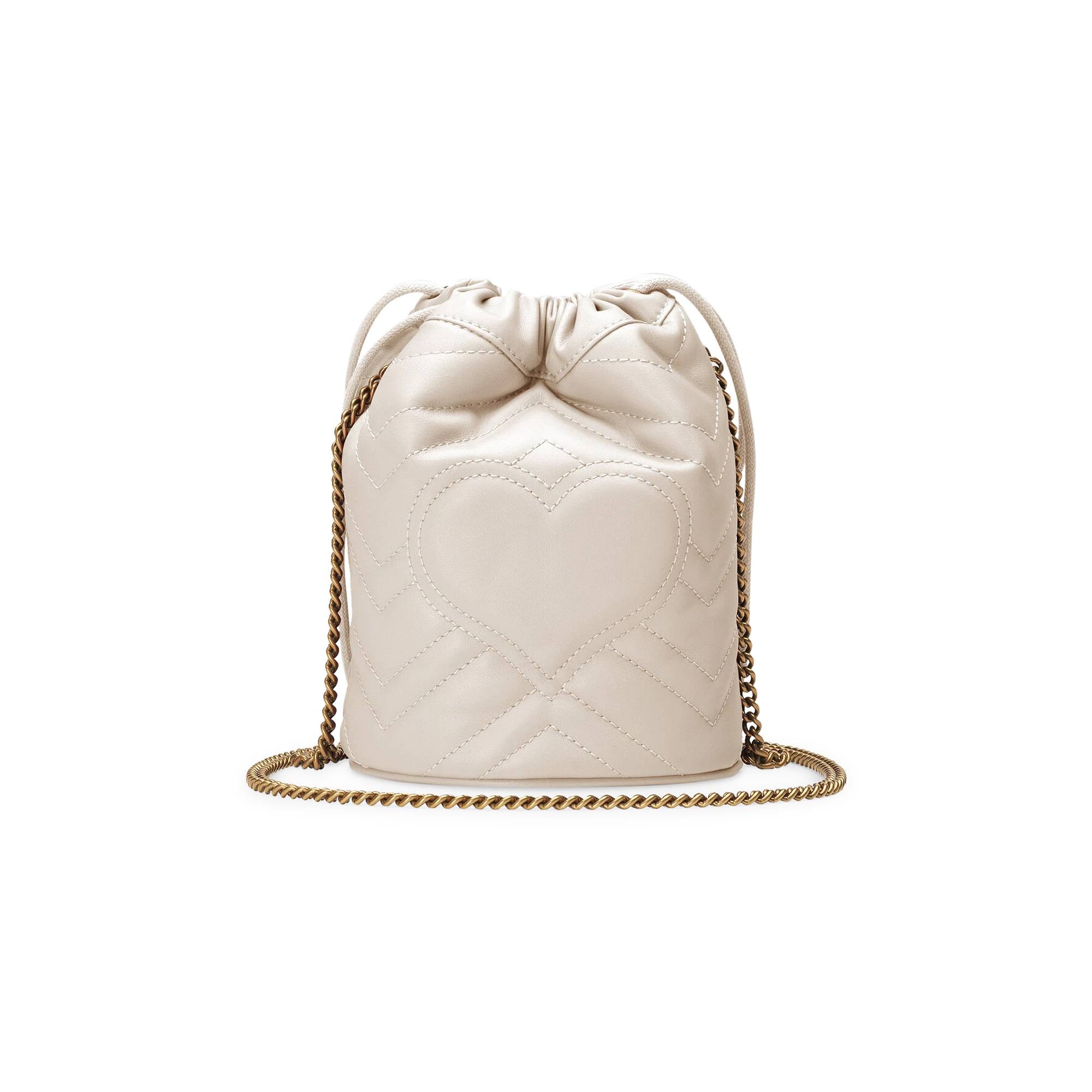 Gucci GG Marmont Mini Bucket Bag 'White' - 2