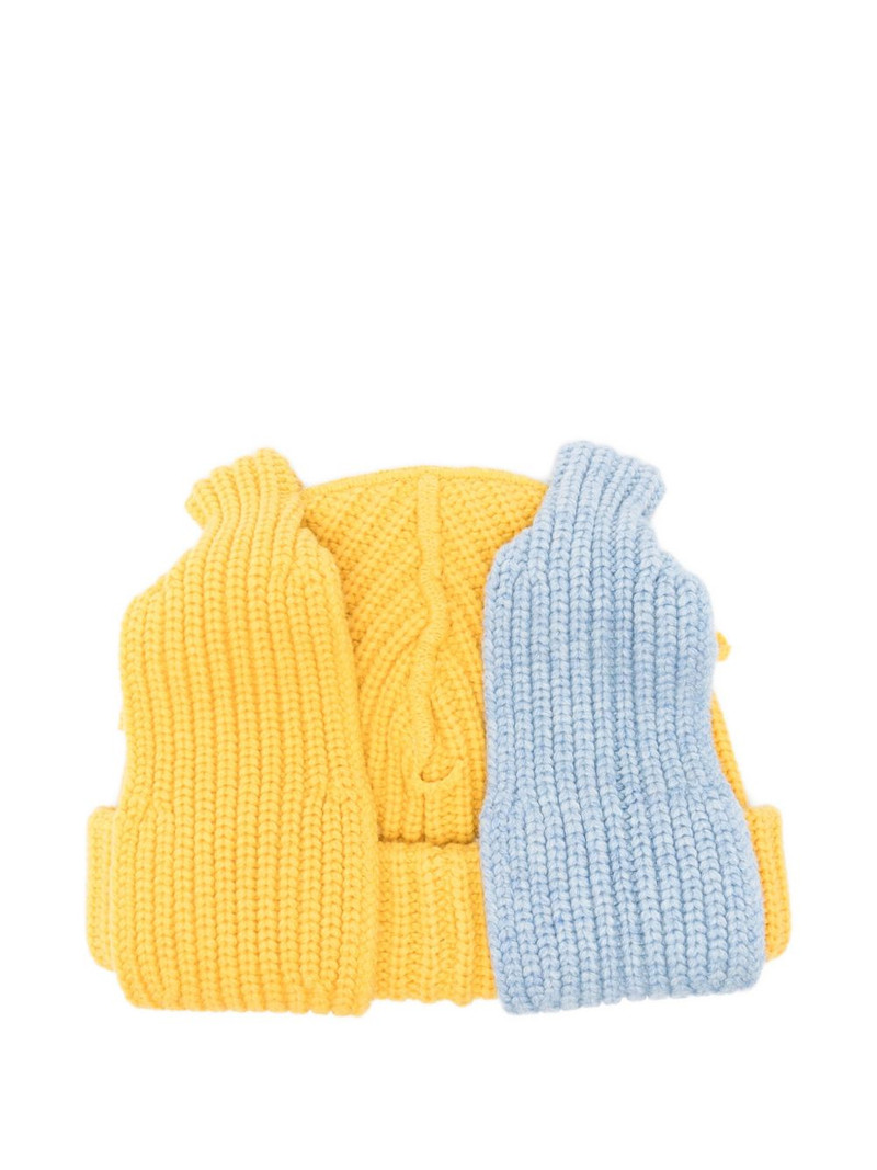 CHARLES JEFFREY LOVERBOY Chunky ribbed beanie hat outlook