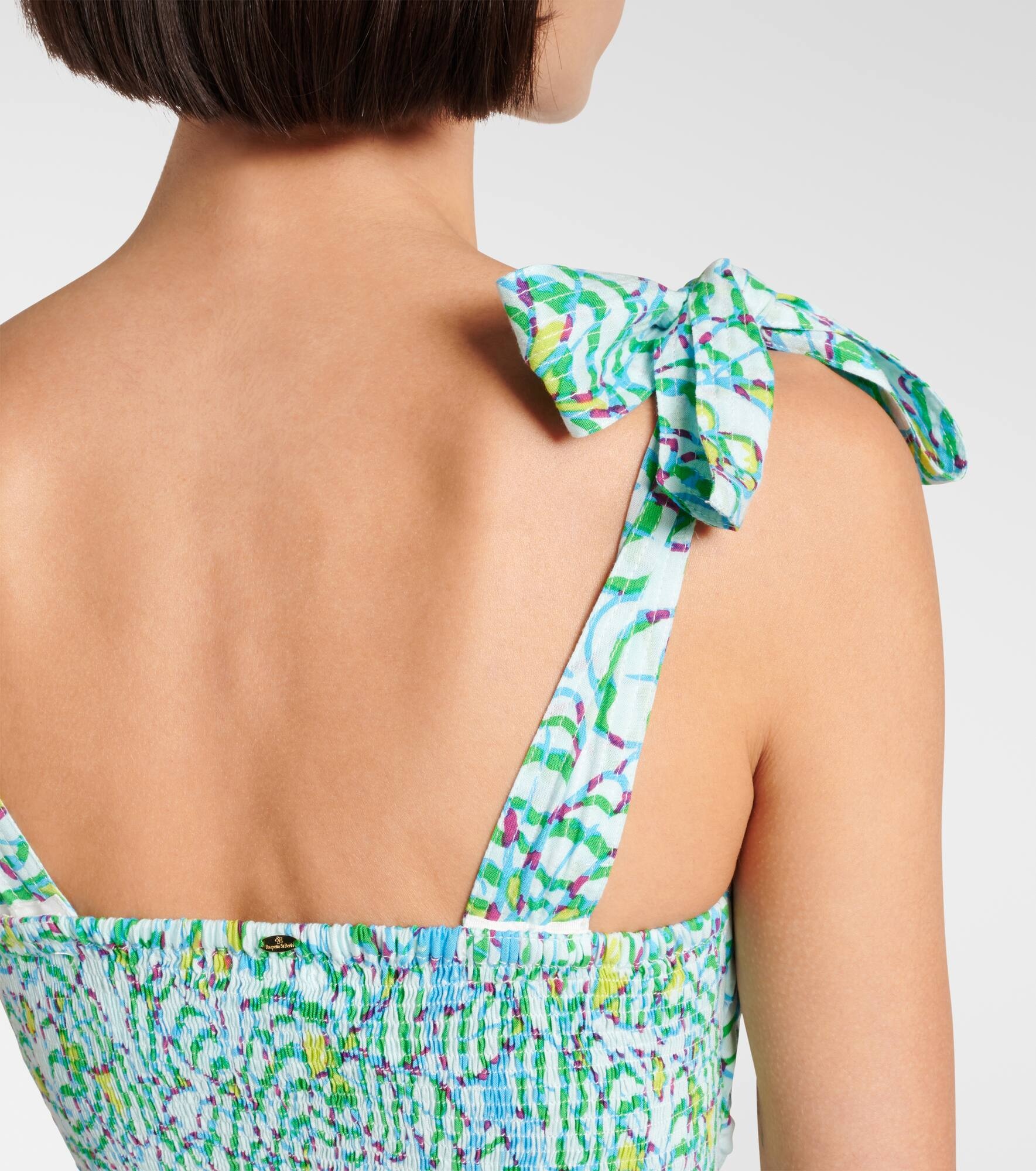 Carla printed pleated crop top - 5