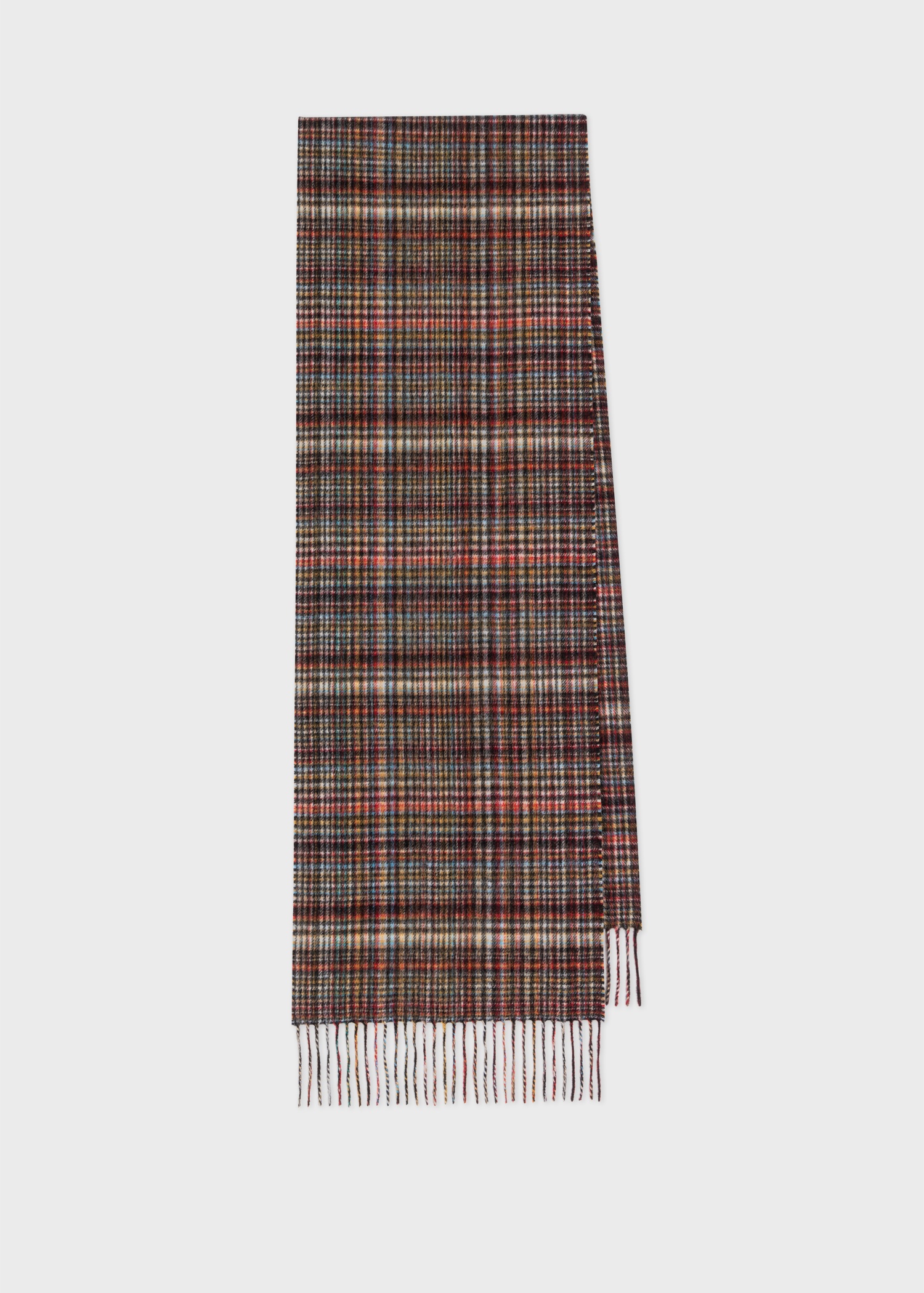 Cashmere-Blend Check 'Signature Stripe' Scarf - 1