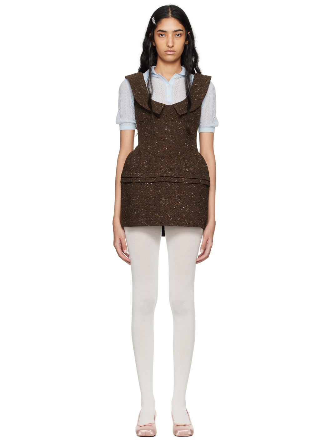 Brown Flower Bud Minidress - 1