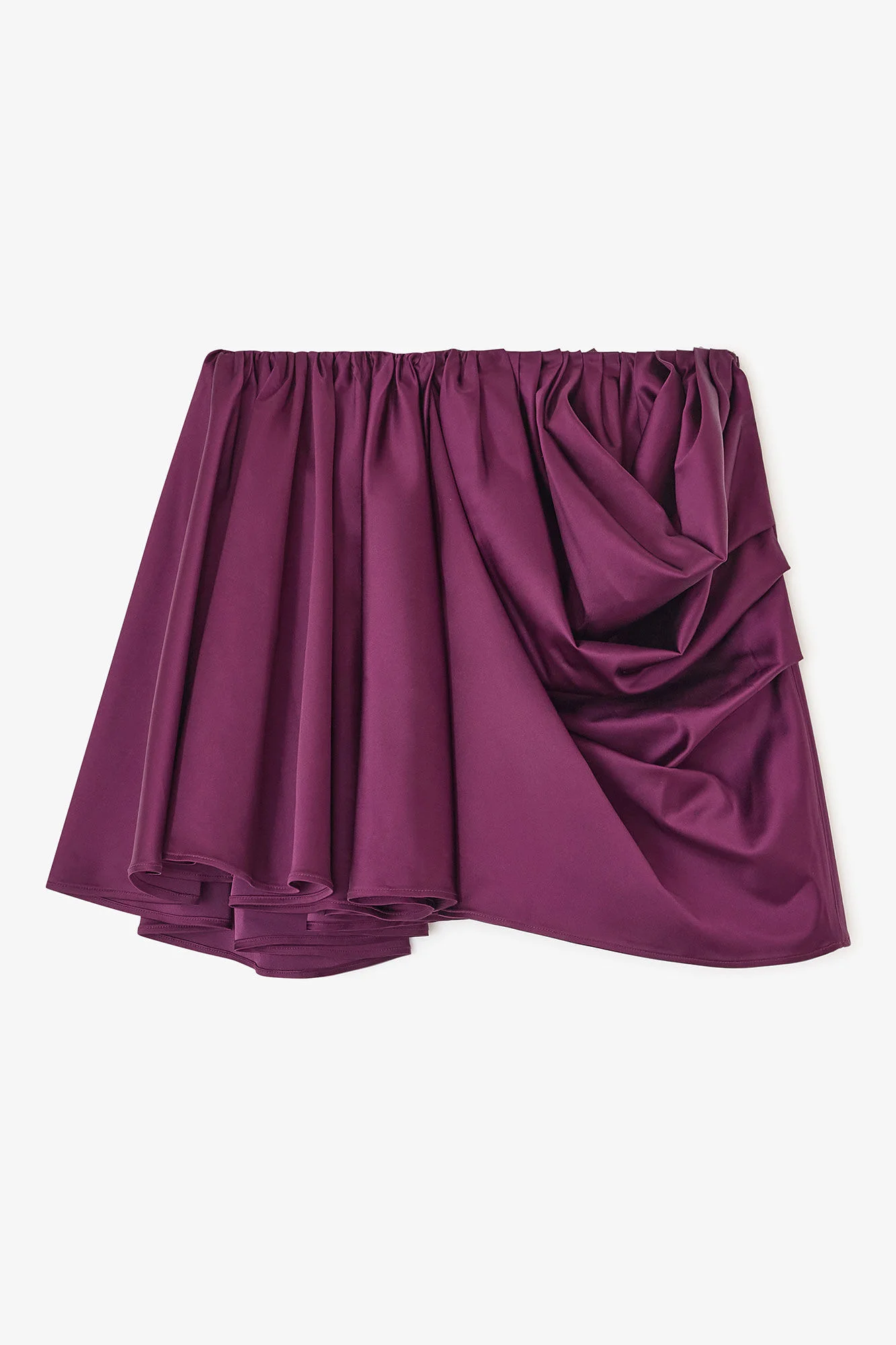 MAUVE DRAPED SKIRT - 1