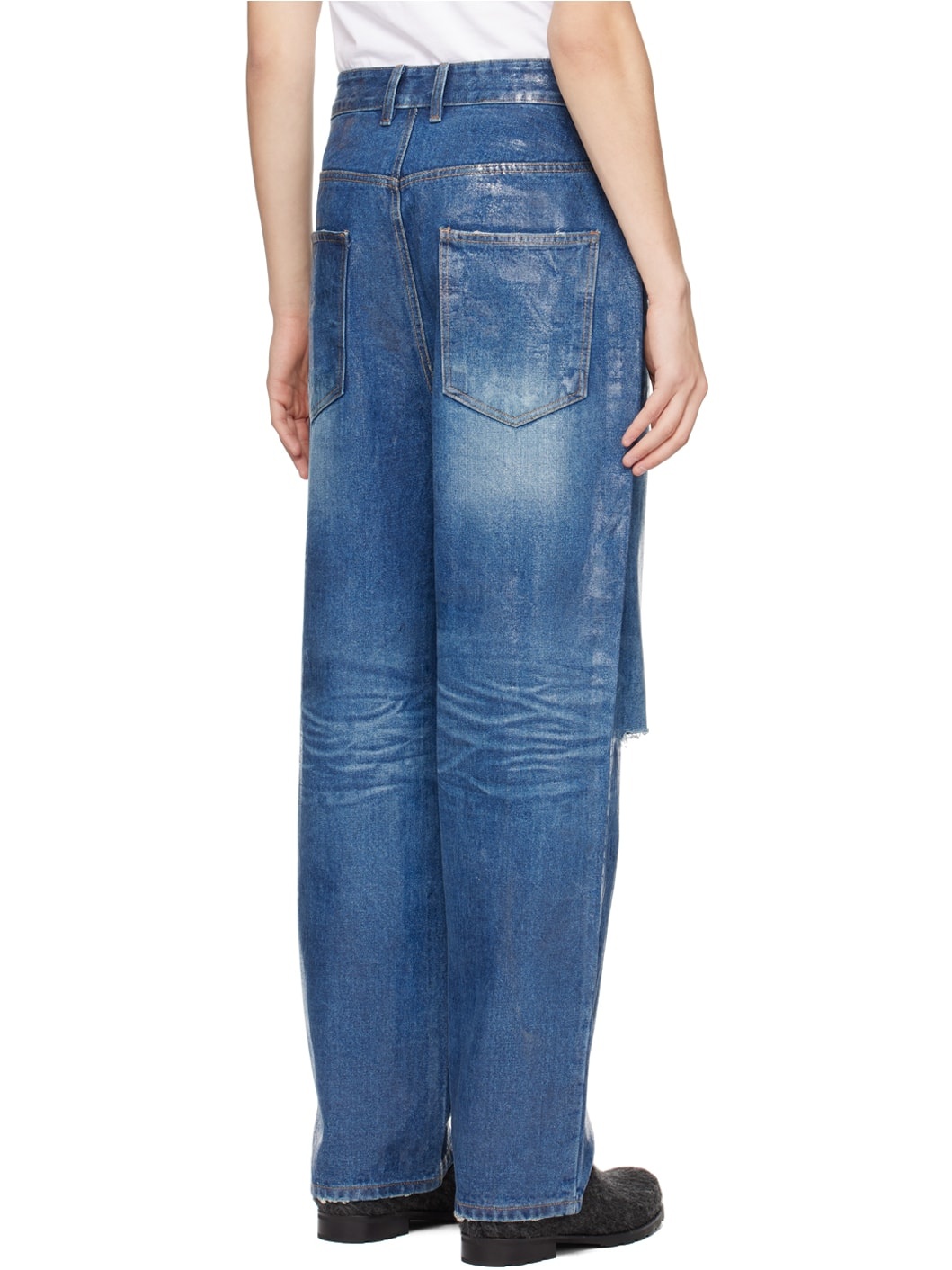 Blue Foil Jeans - 3