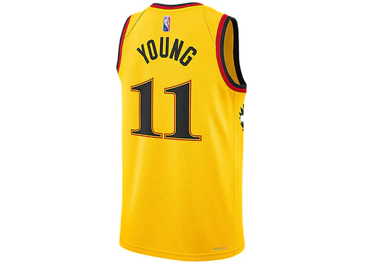 Nike Atlanta Hawks Trae Young City Edition Swingman Jersey Yellow/Black/Red - 2